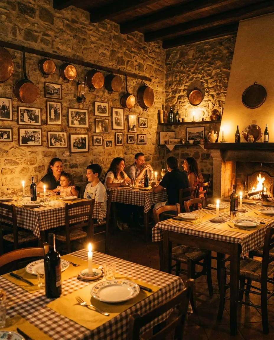 Sala accogliente dell'Osteria Da Rita